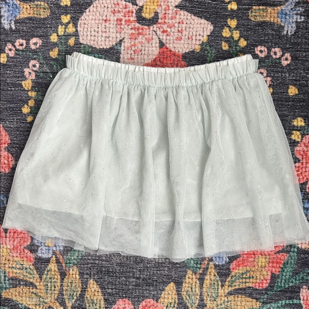 Carter’s Seafoam Green Glitter Tulle Skirt, Size 3T